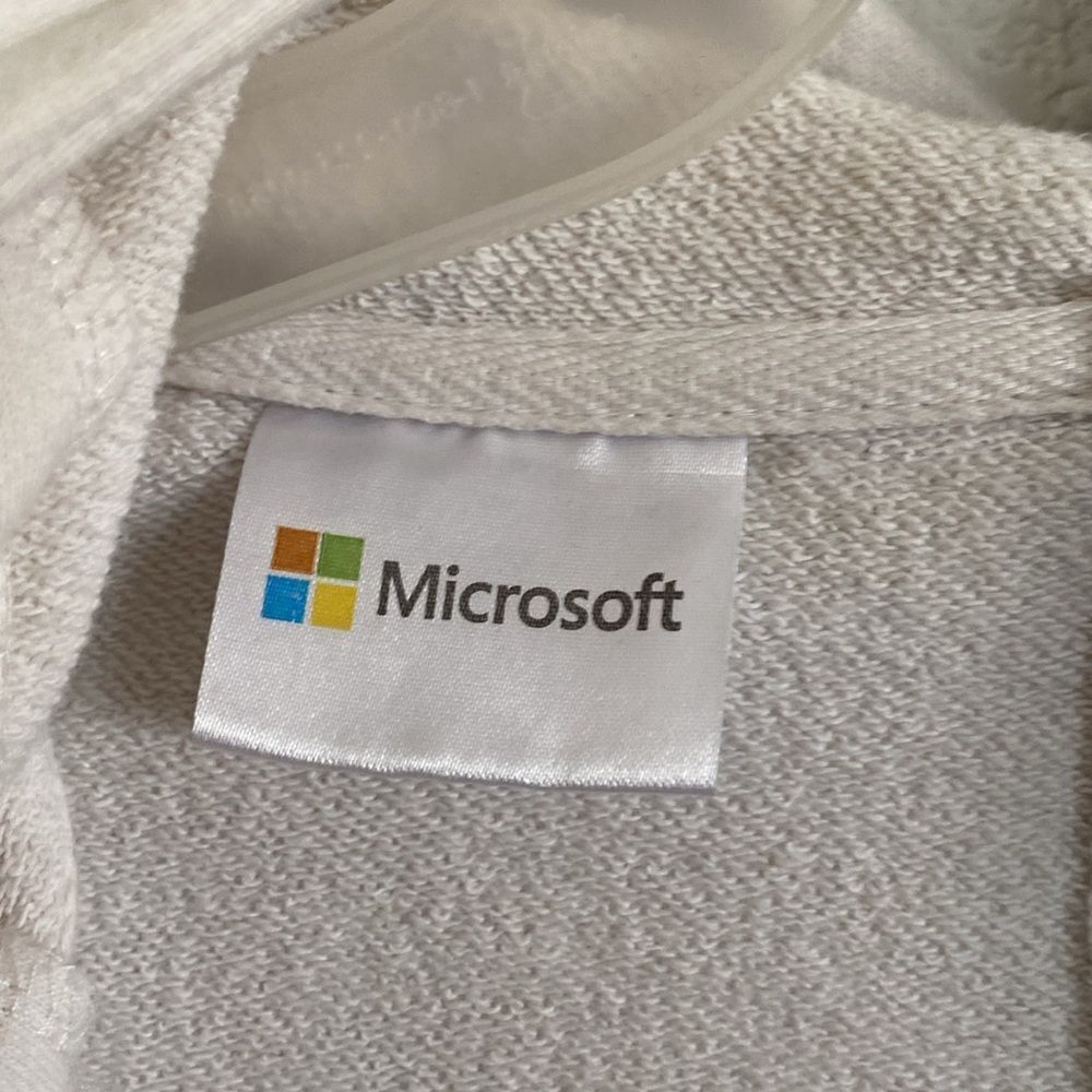 MICROSOFT Yin Yang FullZip Navy/White Sweatshirt Hoodie Size M - Picture 2 of 10